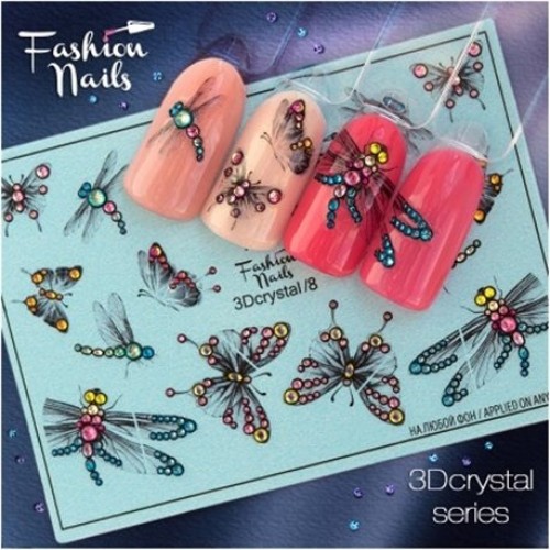 FASHION NAILS CRYSTAL 3D SLIDER 08